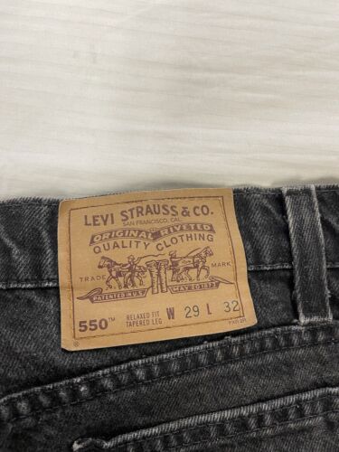 Vintage Levi Strauss & Co 550 Denim Jeans Pants Size 29 X 32 Black 40550-4159