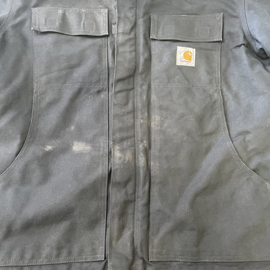 Carhartt Canvas Arctic Work Jacket Size Large Black