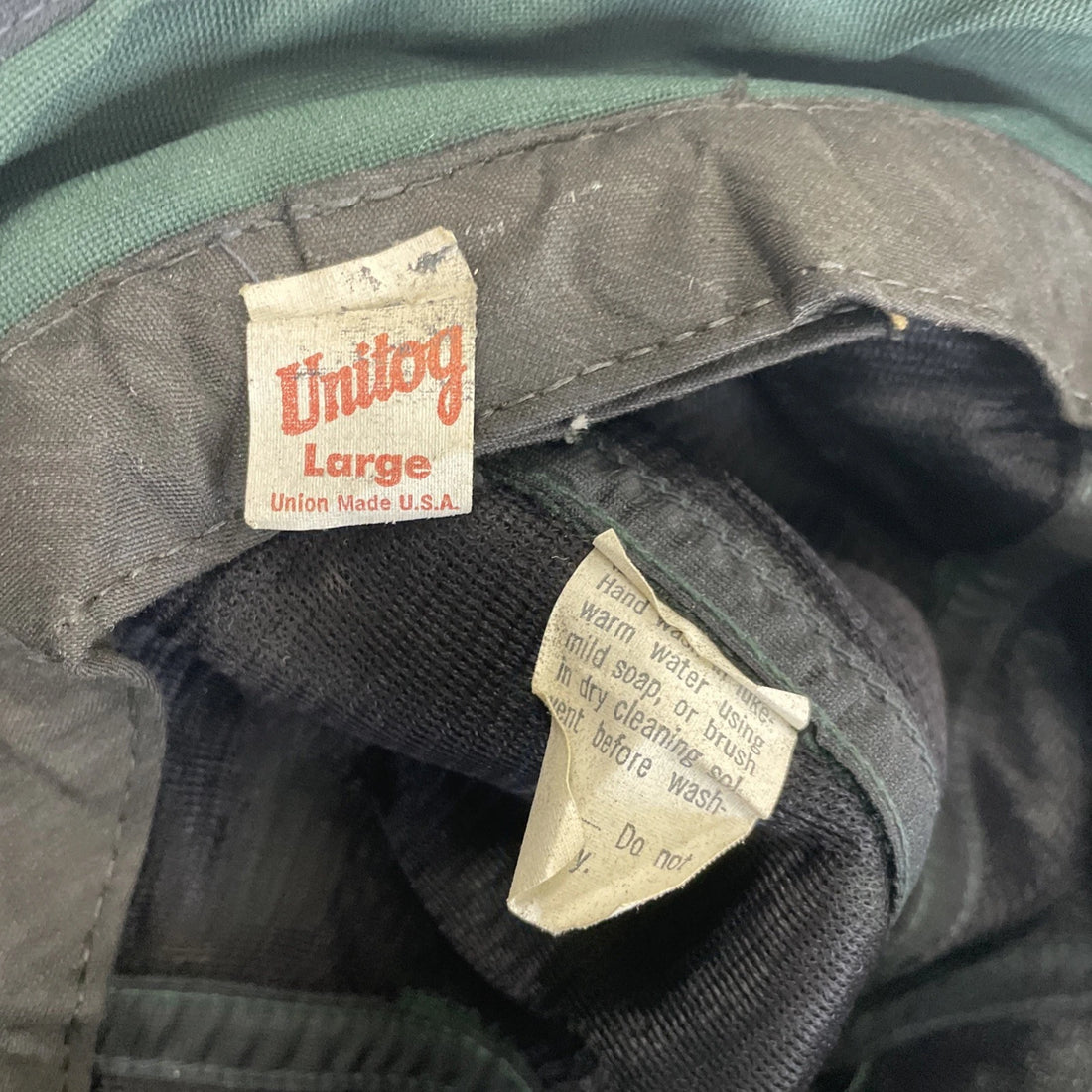 Vintage Coca-Cola Unitog Hat Cap Size Large Green Coke Promo