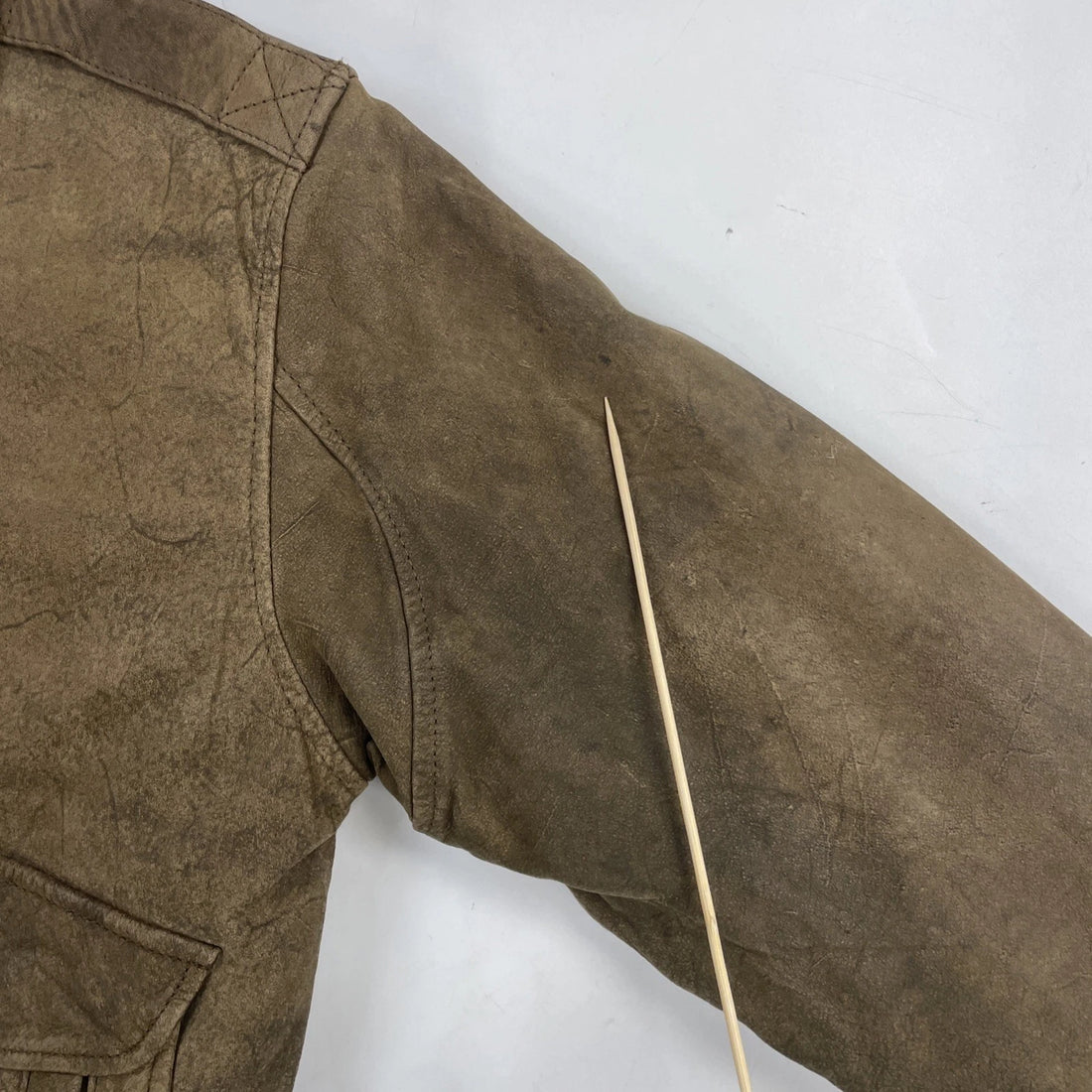 Vintage B4U Bomber Leather Jacket Womens Size Large Brown