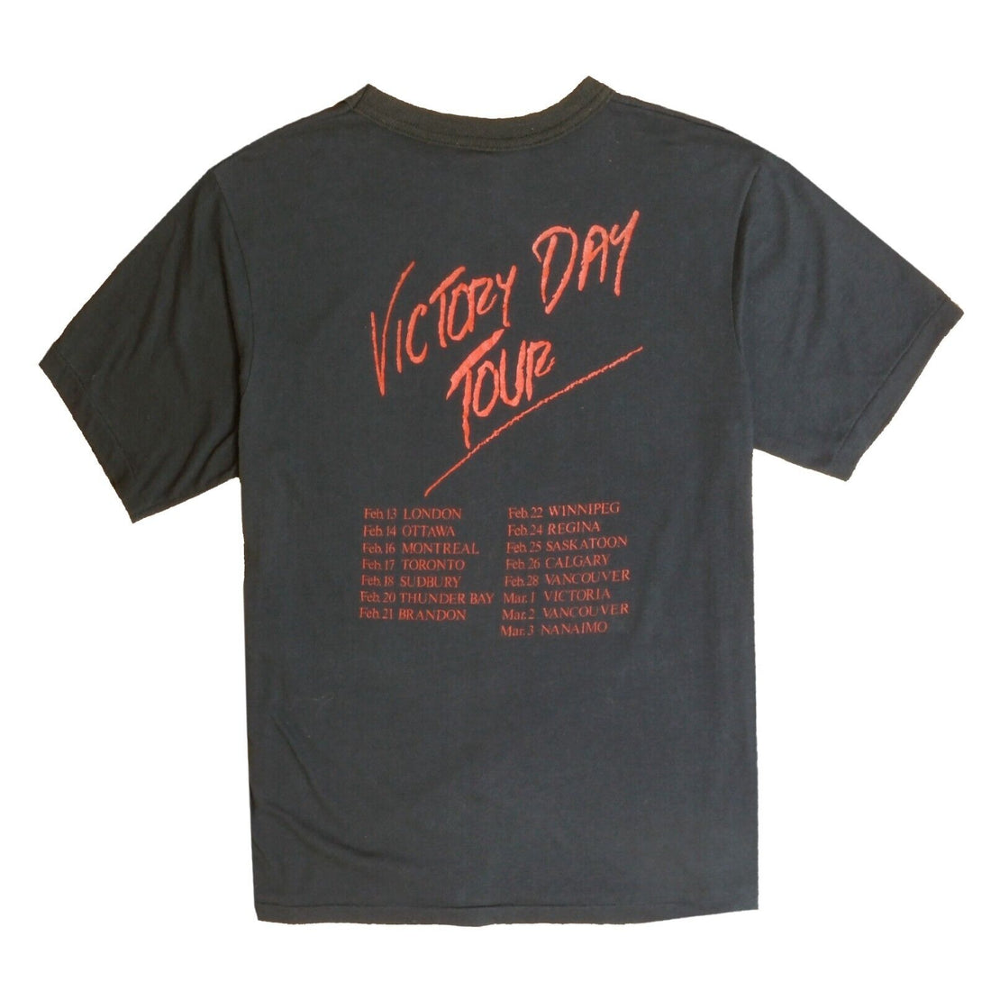 Vintage Tom Cochrane & Red Rider Victory Day Tour T-Shirt Size XL 80s Band Tee
