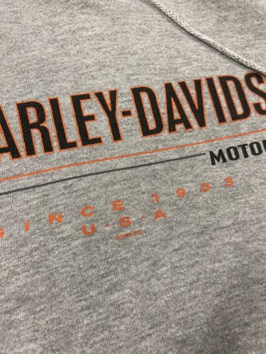Vintage Harley Davidson Motorcycles Sweatshirt Hoodie Size Large Gray 1999 90s