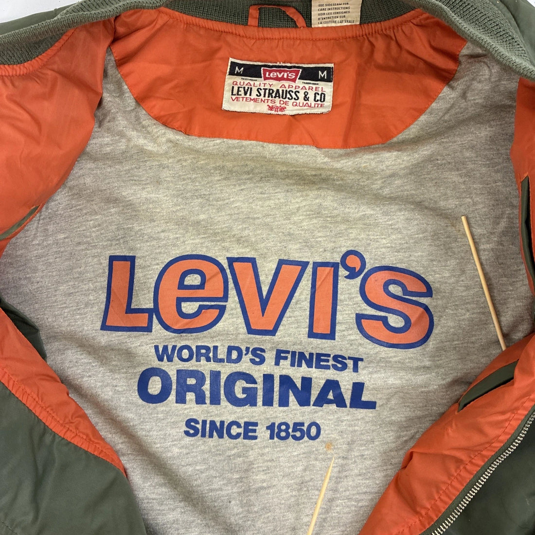 Levi Strauss & Co. Flight Bomber Jacket Size Medium Green