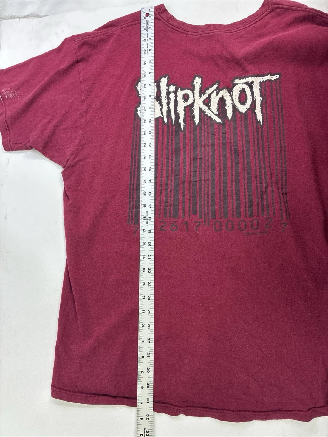 Vintage Slipknot Barcode Band T-Shirt Size 2XL