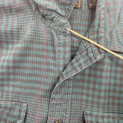 Vintage Eddie Bauer Button Up Shirt Size Large Green