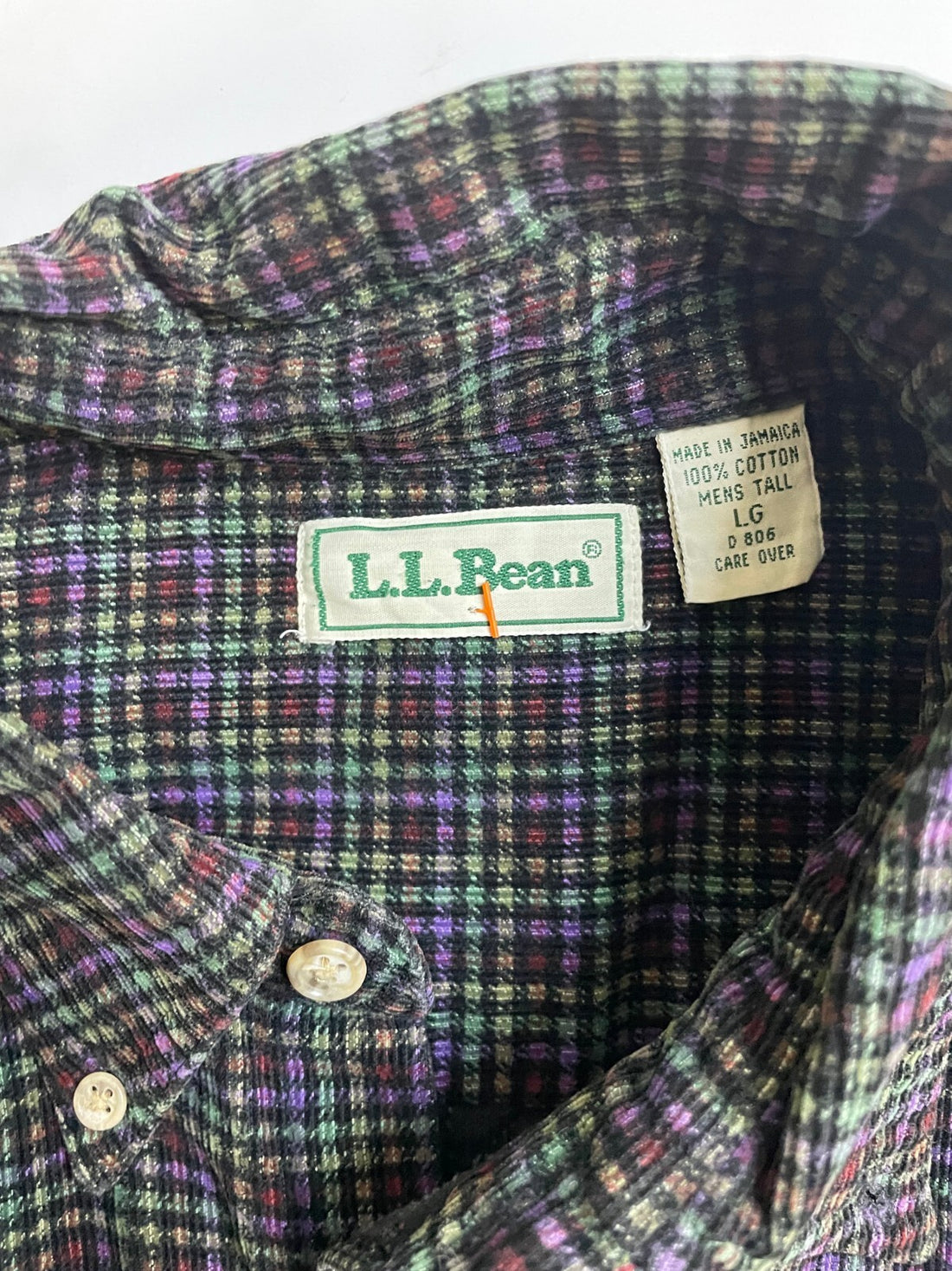 Vintage L.L. Bean Button Up Shirt Size Large Tall Plaid