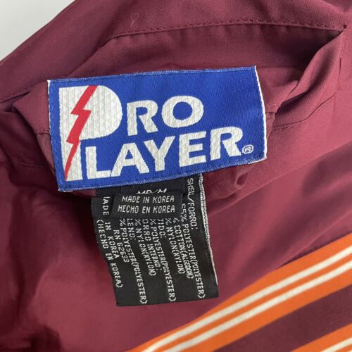 Vintage Virginia Tech Hokies Puffer Pro Player Jacket Medium Reversible NCAA