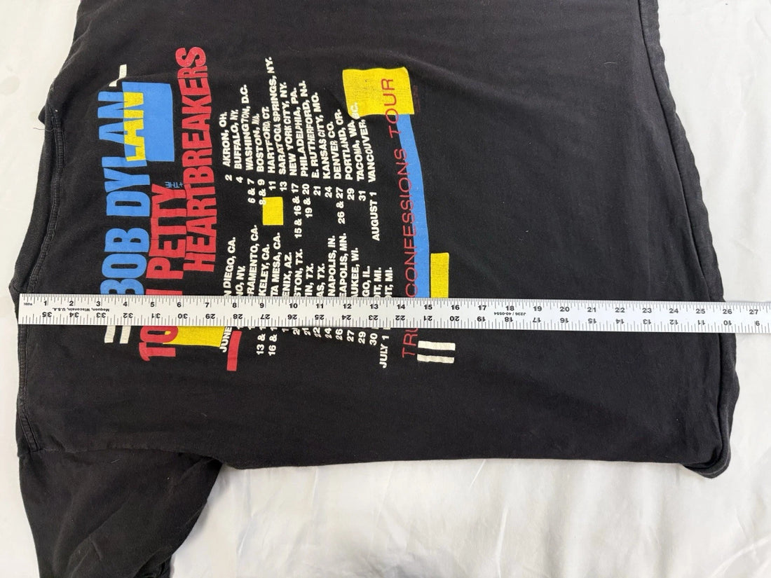 Vintage Bob Dylan Tom Petty Heartbreakers True Confessions T-Shirt Size XL 80s