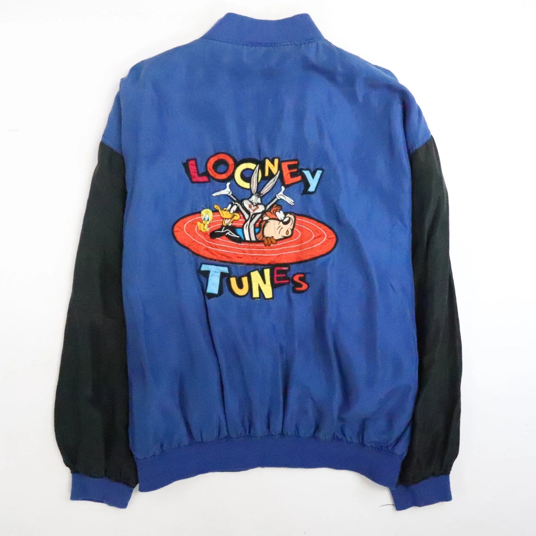 Vintage Looney Tunes Silk Bomber Jacket Size Medium
