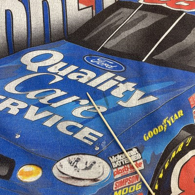 Vintage Dale Jarrett Racing T-Shirt Size Medium NASCAR 90s
