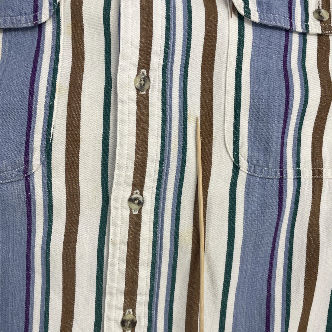 Vintage Wrangler Rugged Wear Button Up Shirt Size XL Striped