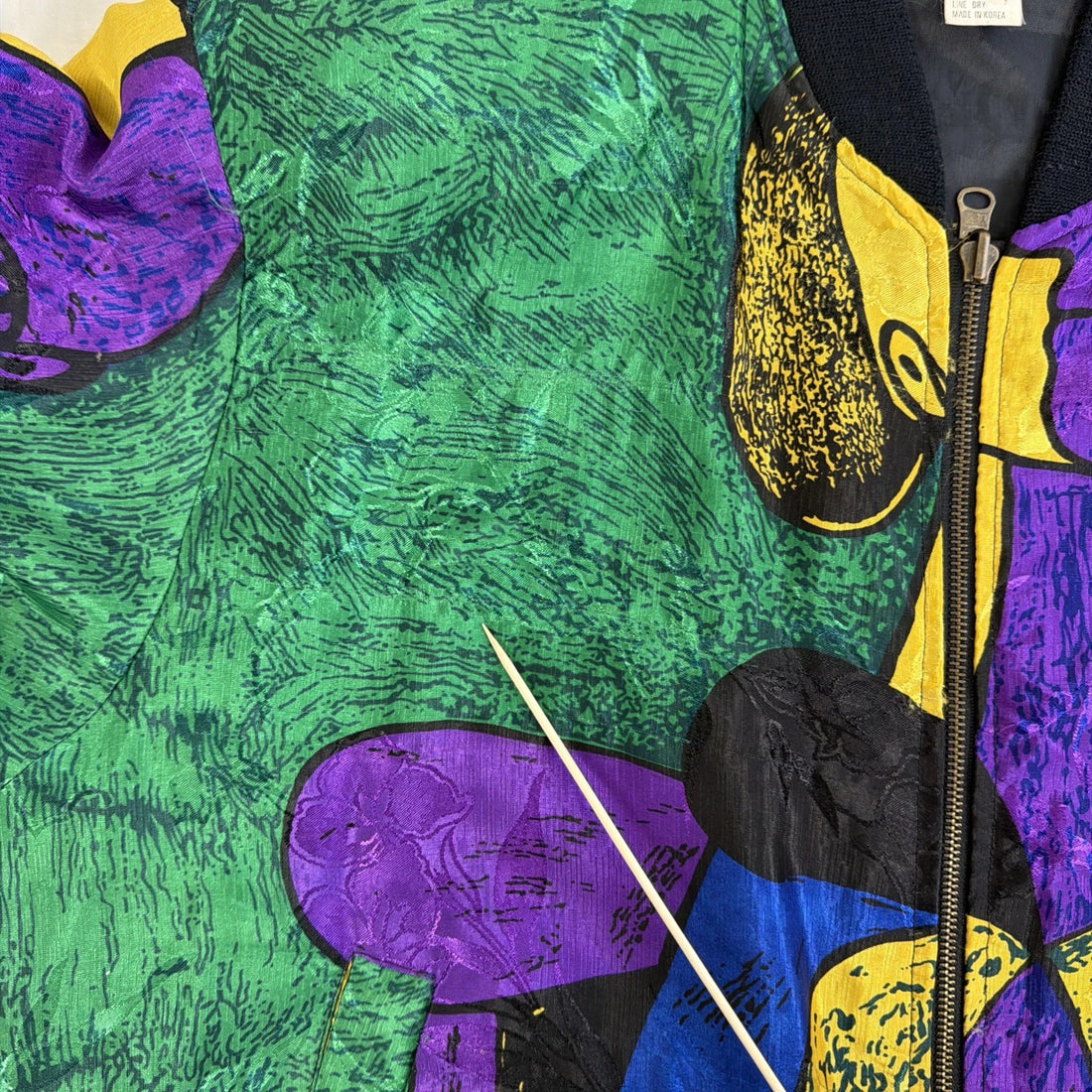 Vintage Picasso Bomber Jacket Size Large Art All Over Print