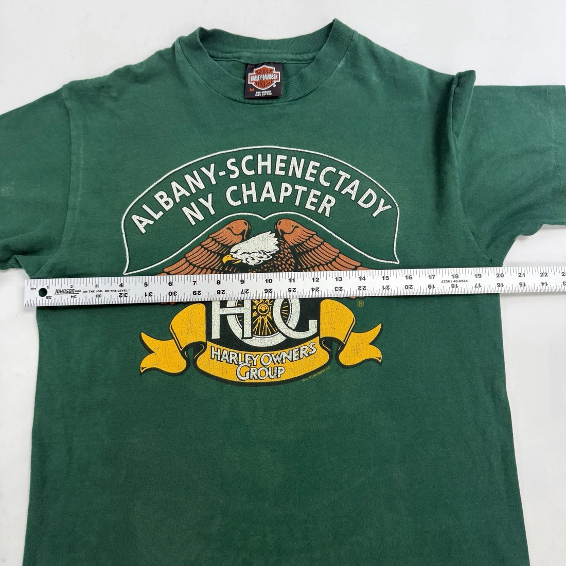 Vintage Harley Davidson Owners Group T-Shirt Size Medium Green