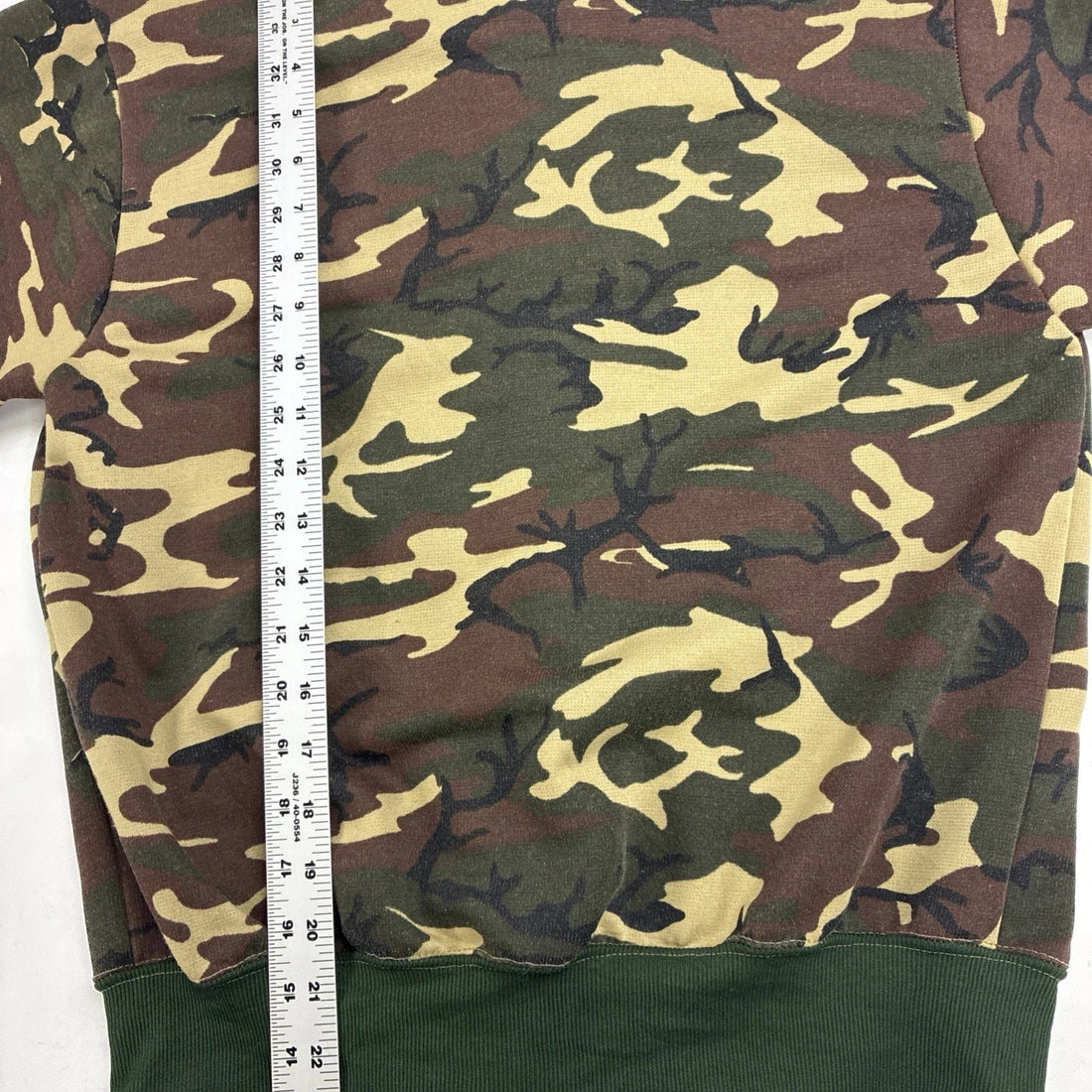 Vintage Camo Thermal Sweatshirt Hoodie Size Small 80s