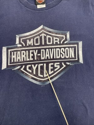 Harley Davidson Motorcycles T-Shirt Size Large Blue