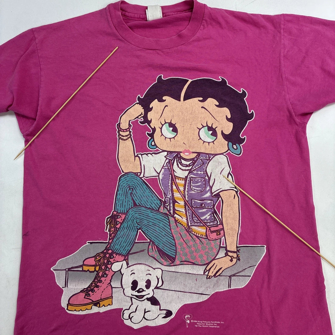 Vintage Betty Boop T-Shirt Size Medium Pink 1994 90s