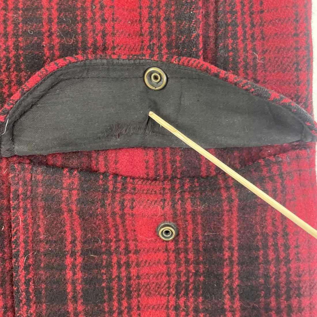 Vintage Woolrich Wool Mackinaw Hunting Coat Jacket Size 38 Plaid