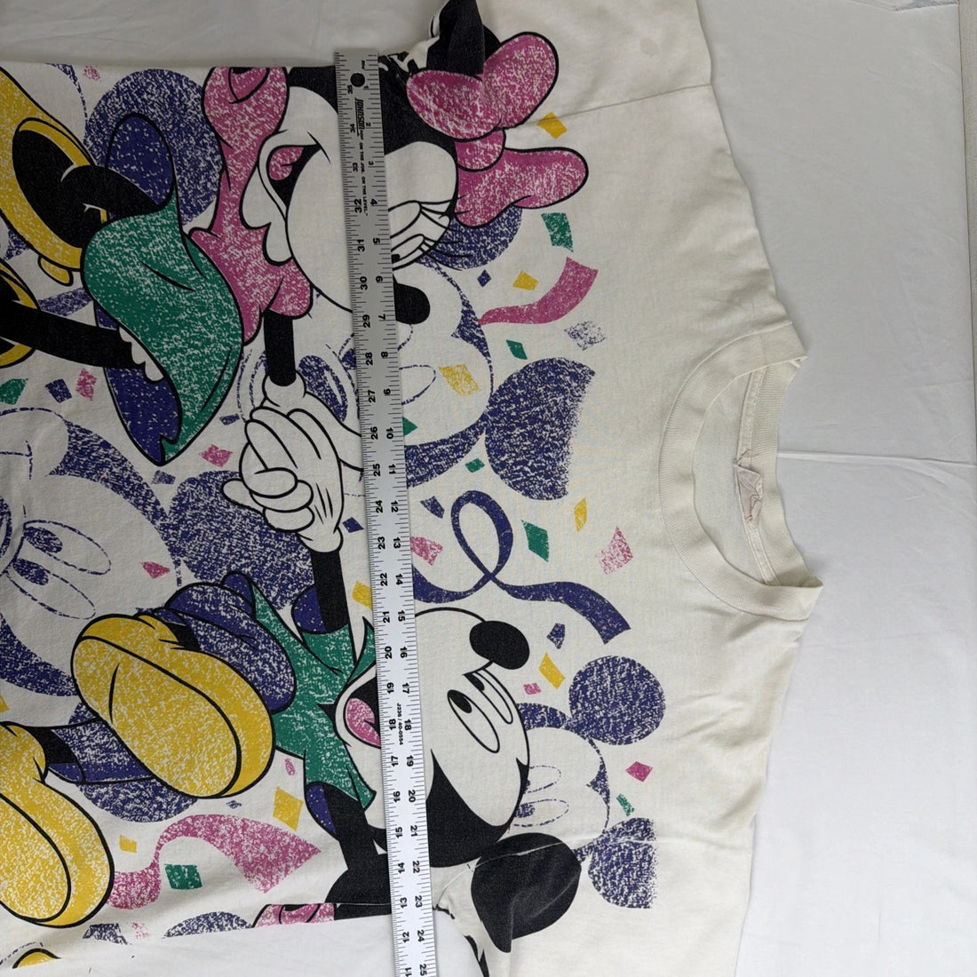 Vintage Mickey Minnie Mouse Disney T-Shirt Size XL All Over Print 90s