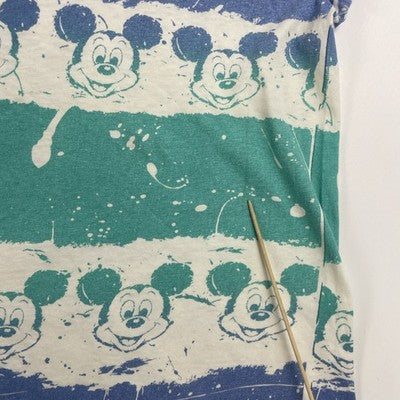 Vintage Mickey Mouse Disney T-Shirt One Size All Over Print 90s