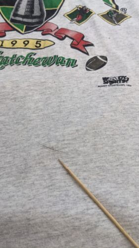 Vintage Saskatchewan Grey Cup T-Shirt Size XL 1995 90s CFL