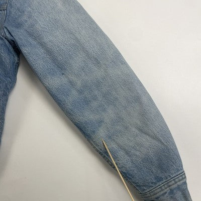 Vintage Lee Denim Trucker Jacket Size 44 Large Blanket Lined