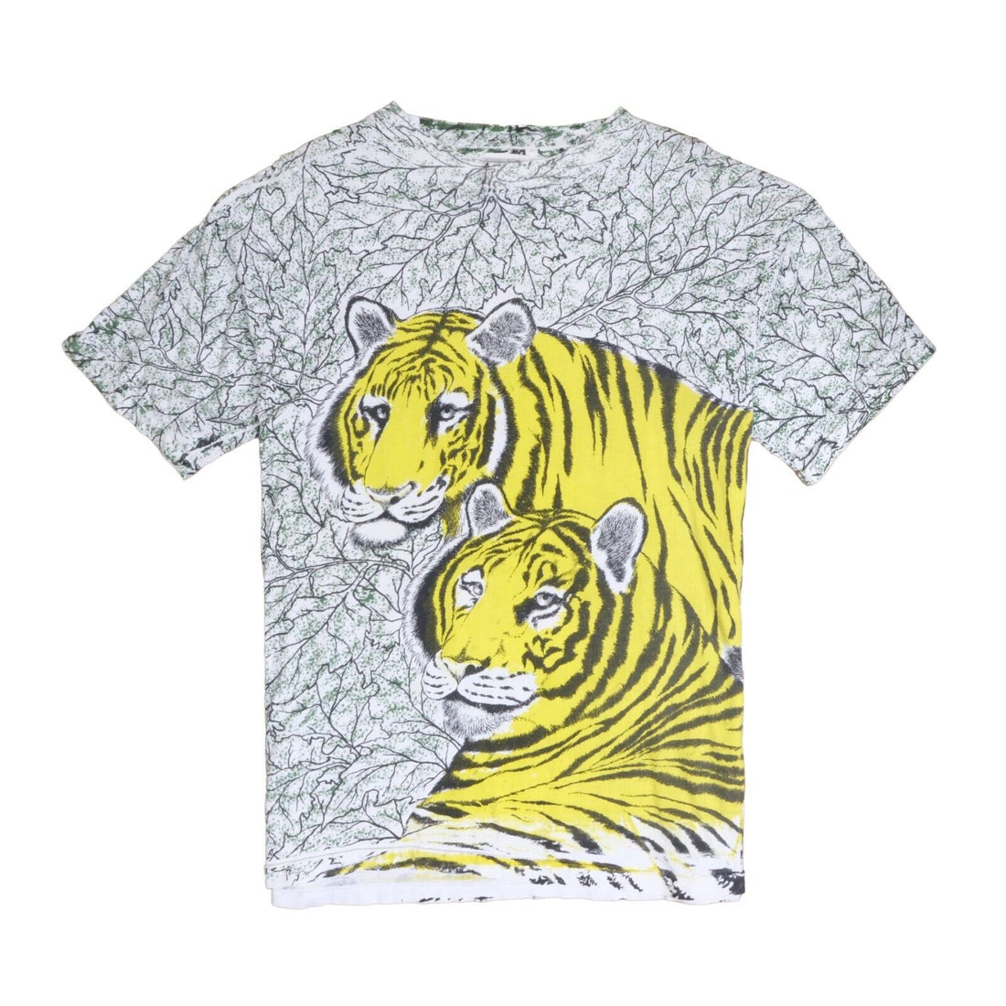 Vintage Tiger T-Shirt Size Large Nature Wildlife All Over Print