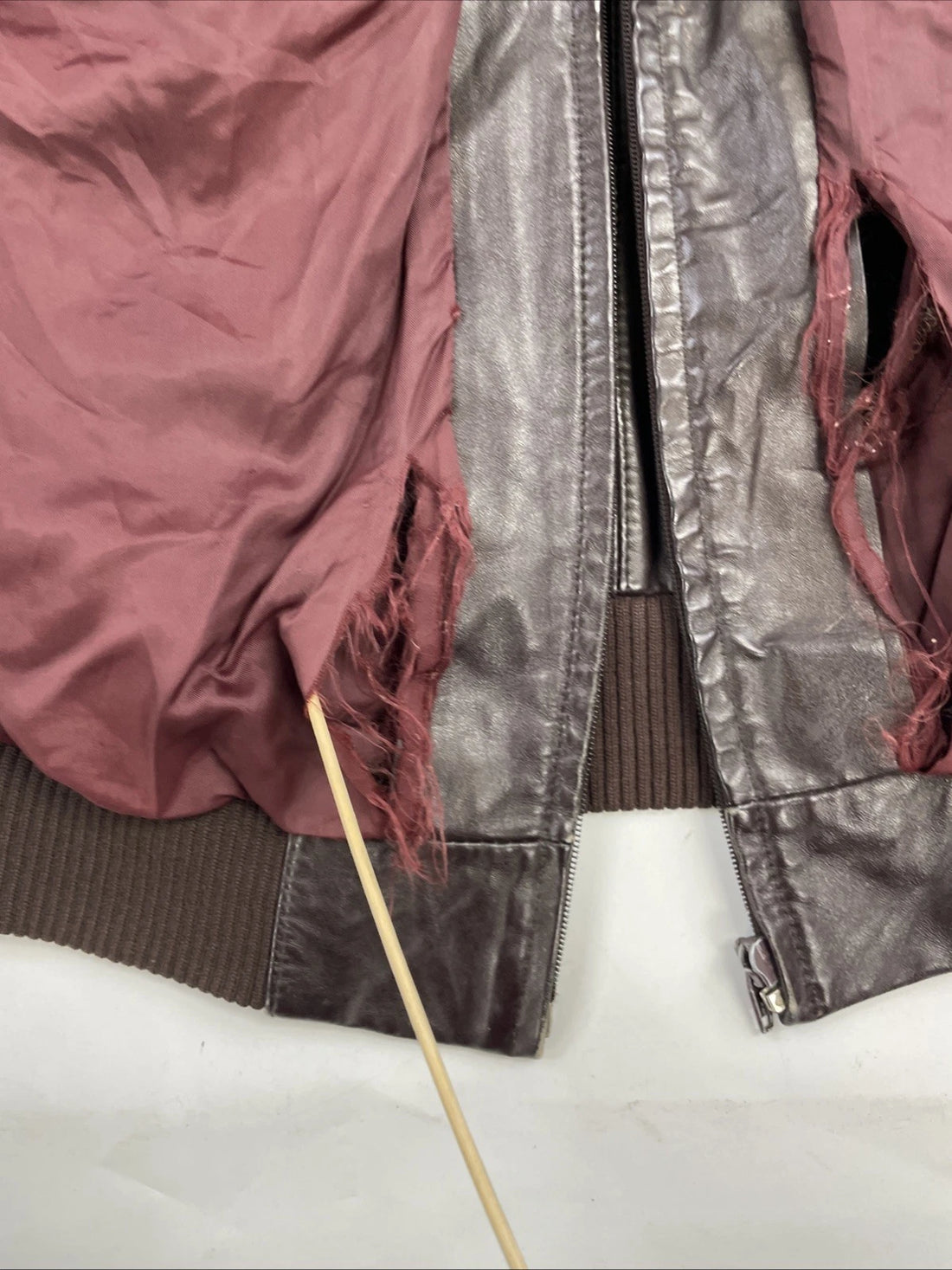 Vintage Members Only Leather Bomber Jacket Size 40 Brown