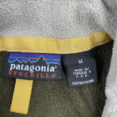 Vintage Patagonia Synchilla Full Zip Fleece Jacket Size Medium Green