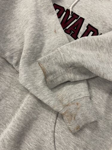 Vintage Harvard Crimson Nike Sweatshirt Hoodie Size Small Gray NCAA