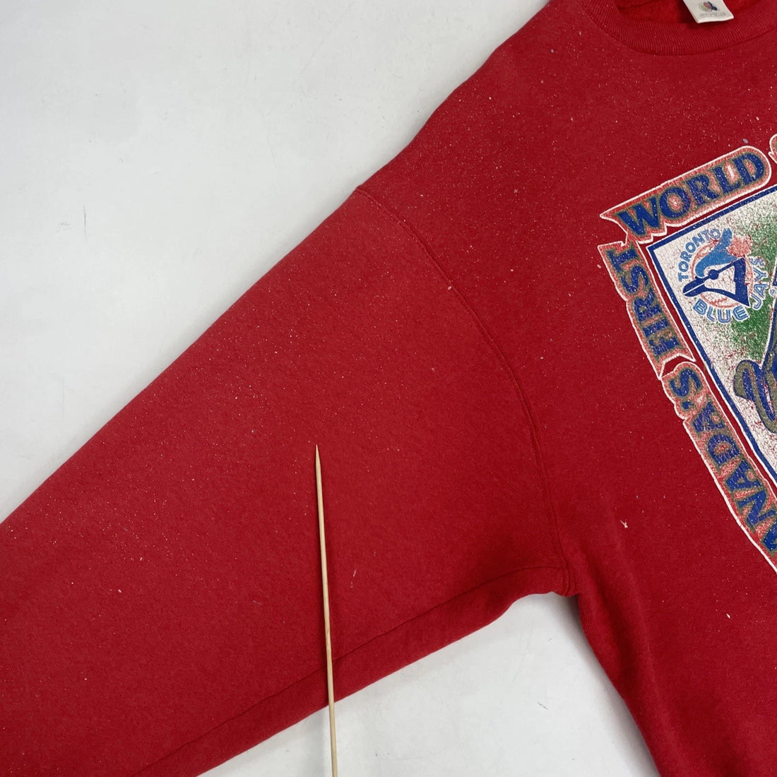 Vintage Toronto Blue Jays World Series Champs Sweatshirt XL Paint Splatter MLB