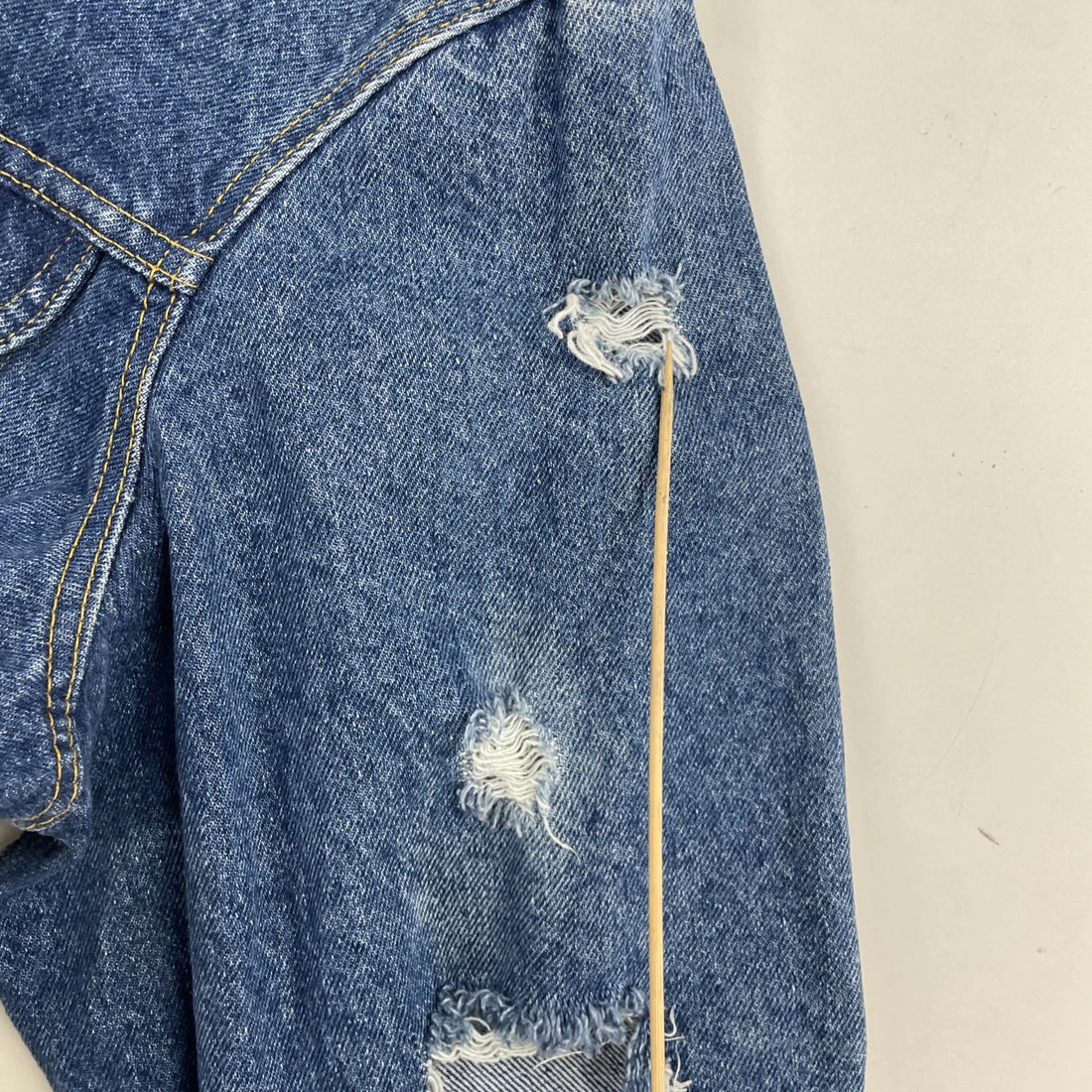 Lone Star Cafe Lee Denim Trucker Jacket Size Medium Distressed