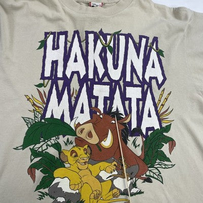 Vintage The Lion King Hakuna Matata Disney T-Shirt Size Large/XL 90s