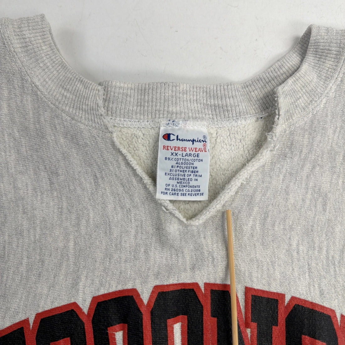 Vintage Wisconsin Badgers Champion Reverse Weave Crewneck Sweatshirt 2XL NCAA
