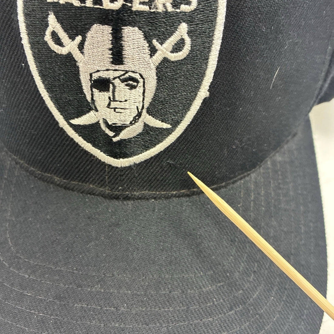 Vintage Los Angeles Oakland Raiders Blockhead American Needle Snapback Hat NFL