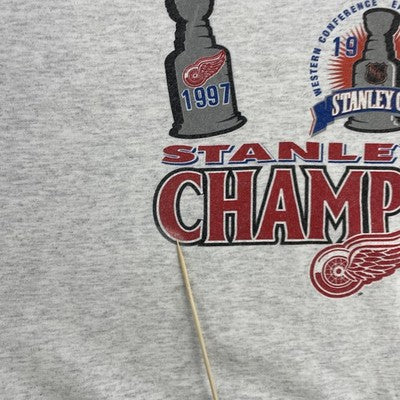Vintage Detroit Red Wings Stanley Cup Champions Sweatshirt Size 2XL 1998 90s NHL