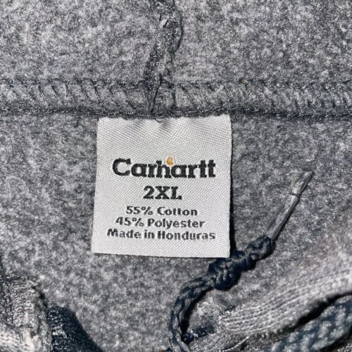 Vintage Carhartt Full Zip Sweatshirt Hoodie Size 2XL Charcoal Gray