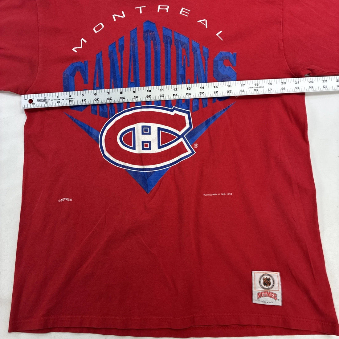 Vintage Montreal Canadiens Nutmeg Mills T-Shirt XL 1994 90s NHL