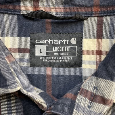 Carhartt Button Up Shirt Size Large Plaid Loose Fit