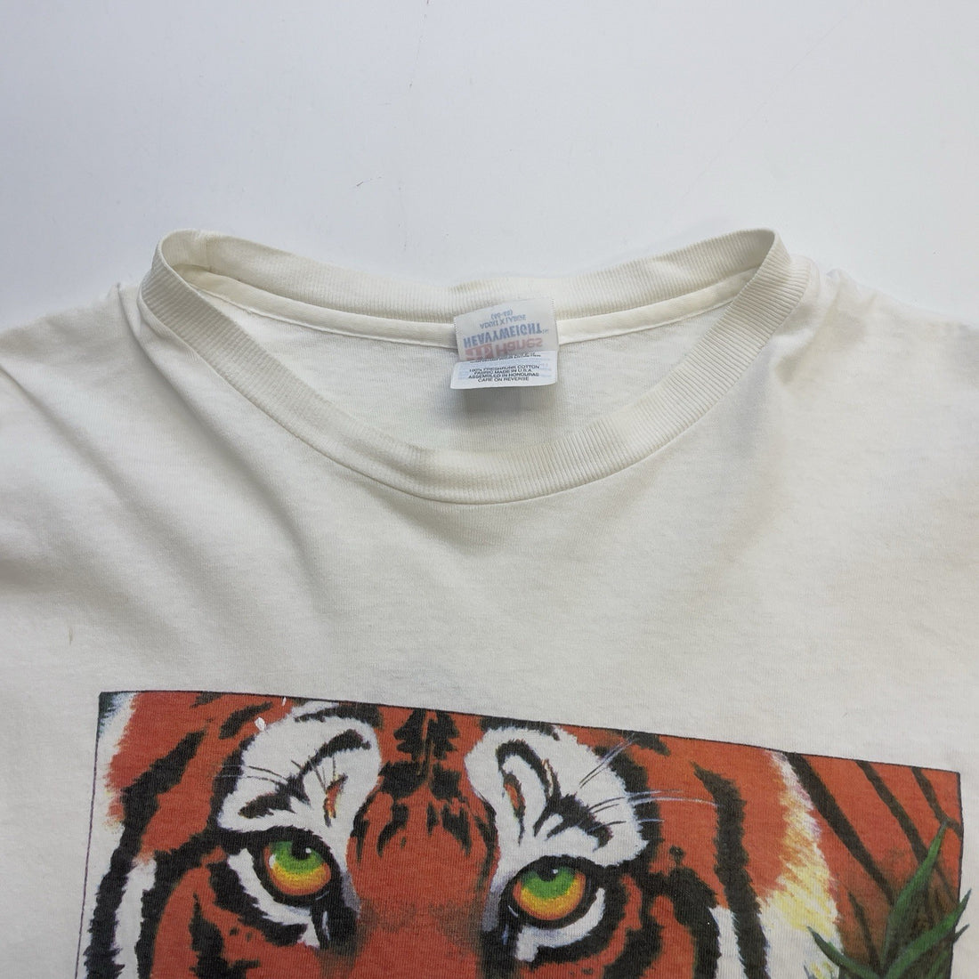 Vintage Eyes On Survival Tiger T-Shirt Size XL Nature Humanitees 1993 90s