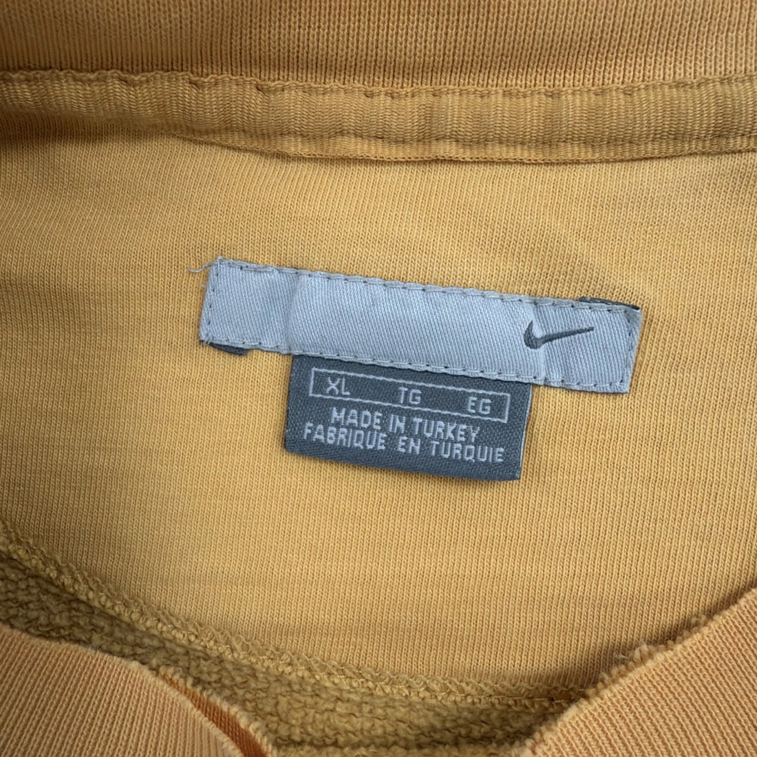 Vintage Nike Crewneck Sweatshirt Size XL Yellow Embroidered Swoosh