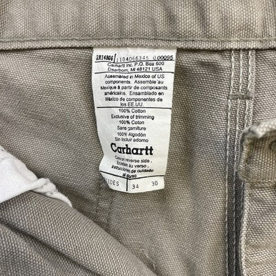 Vintage Carhartt Canvas Carpenter Work Pants Size 34 X 30