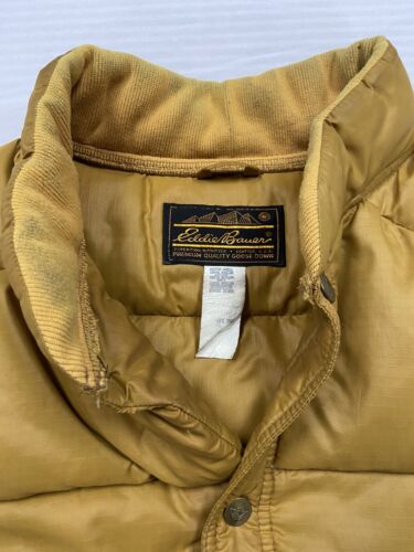 Vintage Eddie Bauer Puffer Vest Jacket Size Medium Goose Down Insulated