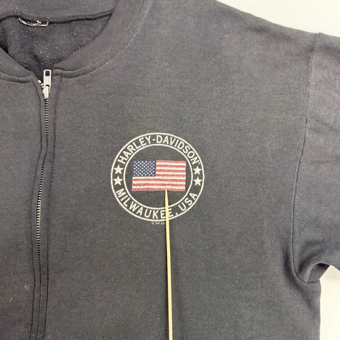 Vintage Harley Davison Full Zip Sweatshirt Size XL 1997 90s