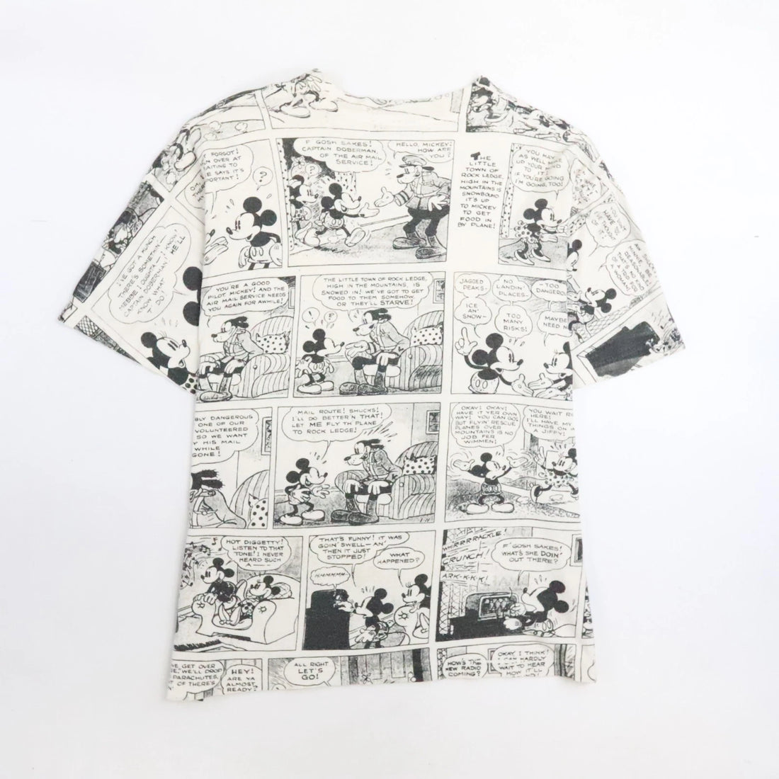Vintage Mickey Mouse Comic Disney T-Shirt Size Large All Over Print 90s