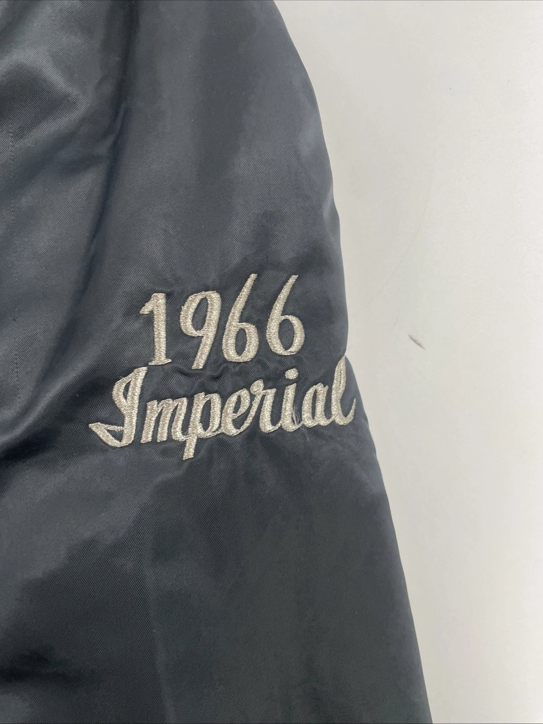 Vintage 1966 Imperial Satin Bomber Jacket Size Medium Auto