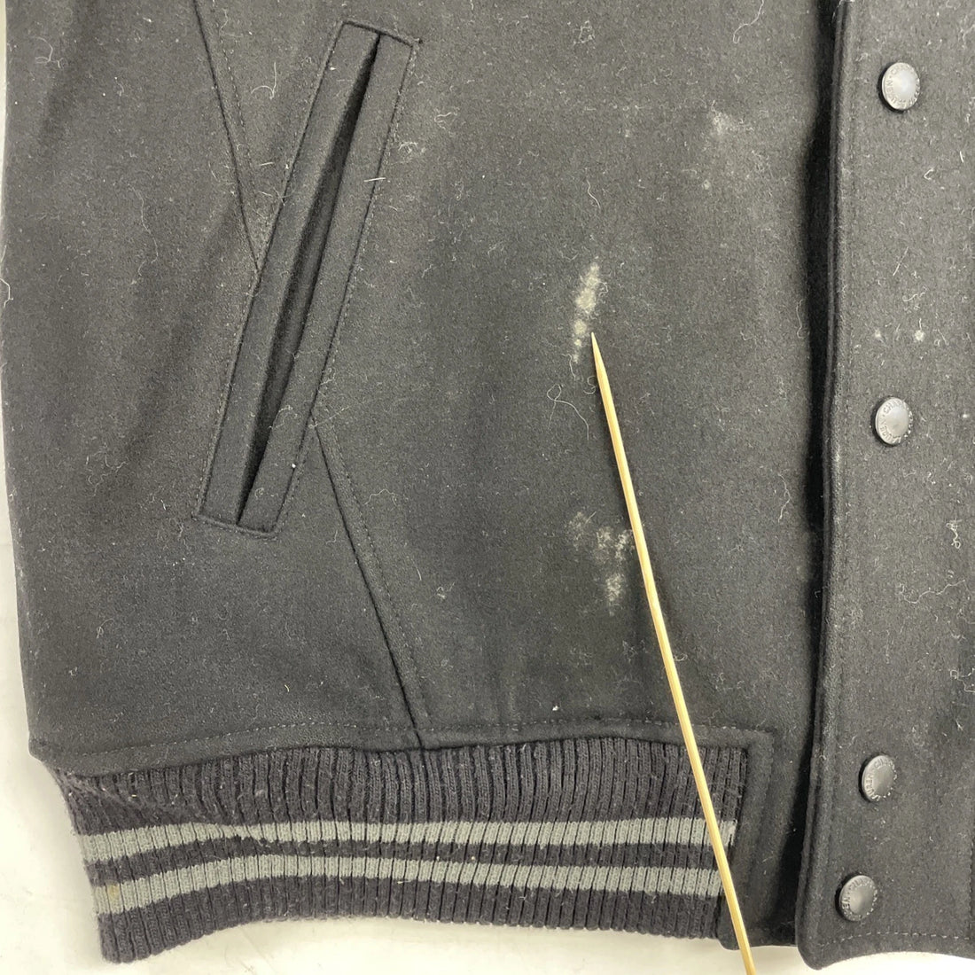 Chaps Ralph Lauren Leather Wool Varsity Jacket Size Medium