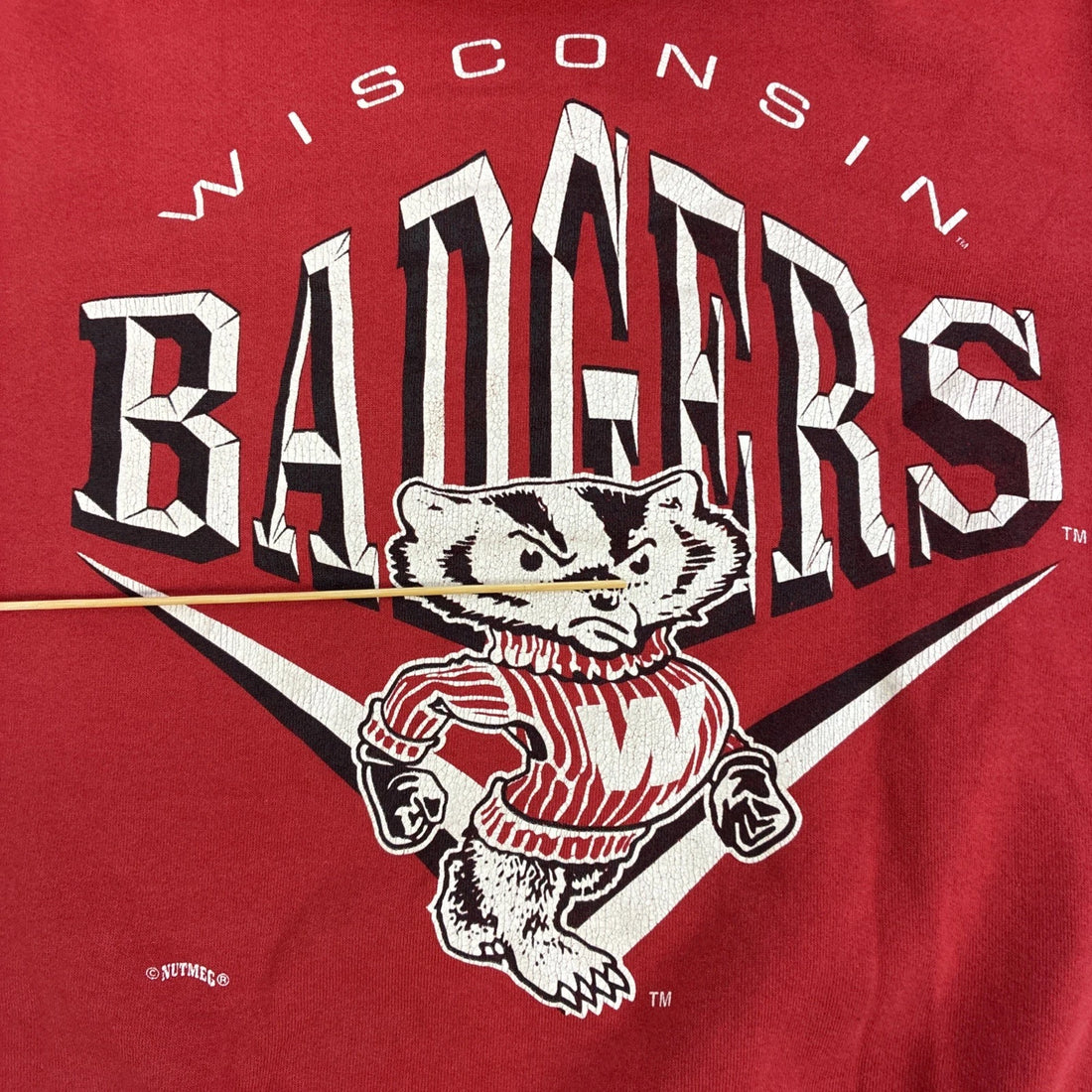Vintage Wisconsin Badgers Nutmeg Crewneck Sweatshirt Size Medium NCAA