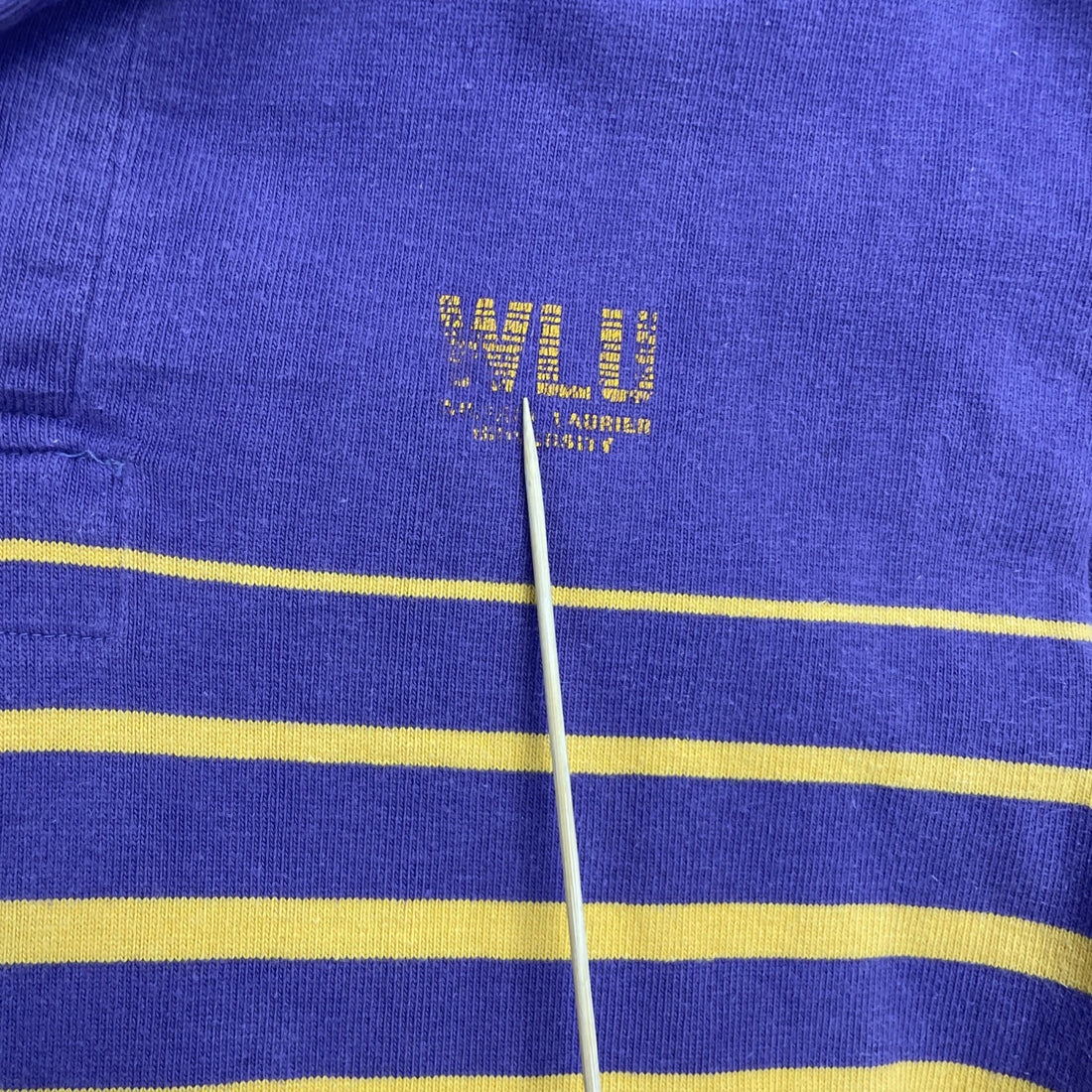 Vintage Wilfrid Laurier University Rugby Shirt Size Medium Striped