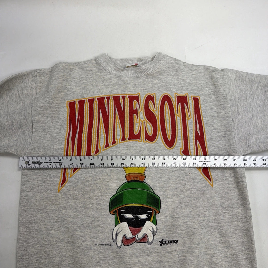 Vintage Marvin The Martian Minnesota Crewneck Sweatshirt Large Cartoon 90s