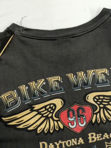 Vintage Dayton Bike Week Eagle T-Shirt Size Large Black 1996 90s